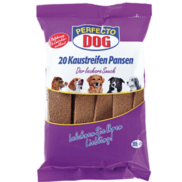 Perfecto Dog Chewing Strips Rumen 200g
