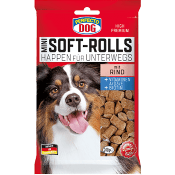Perfecto Dog Mini Soft Rolls with Beef 240g