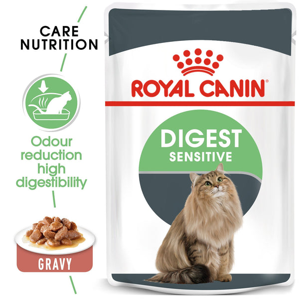 Royal Canin Digest Sensitive in Gravy (85 gm\pouch) - Wet food for Adult cats - helps support healthy digestion