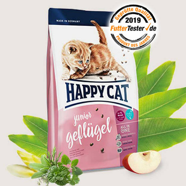 Happy Cat Junior Geflügel (Poultry) - Dry kitten Food For Young Cats From 4 to 12 Months 4kg