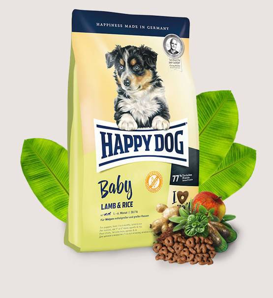 Happy Dog Baby Lamb & Rice - Dry dog food for puppies 4kg
